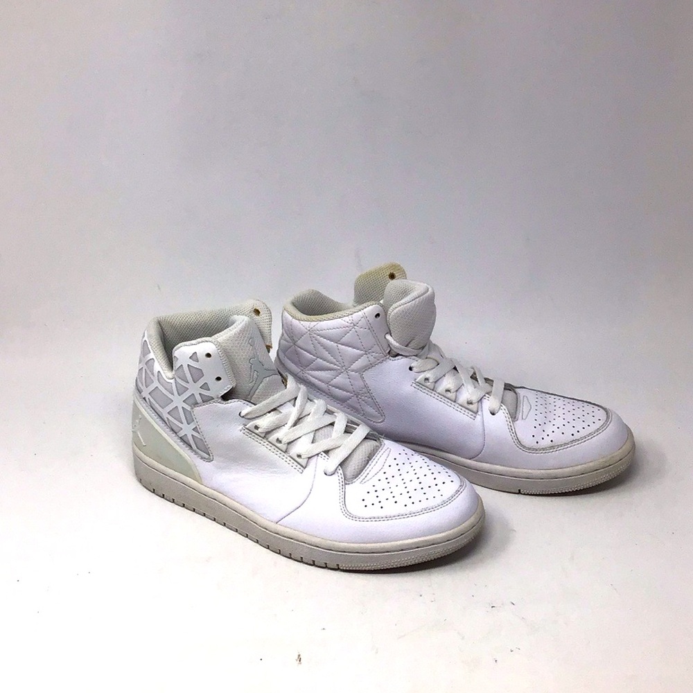 Nike air Jordan1 flight 3 white on white Mens high top basketball shoes size 8.5
